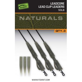Przypon Fox Edges Naturals Leadcore Power Grip Lead Clip Leaders 50lb